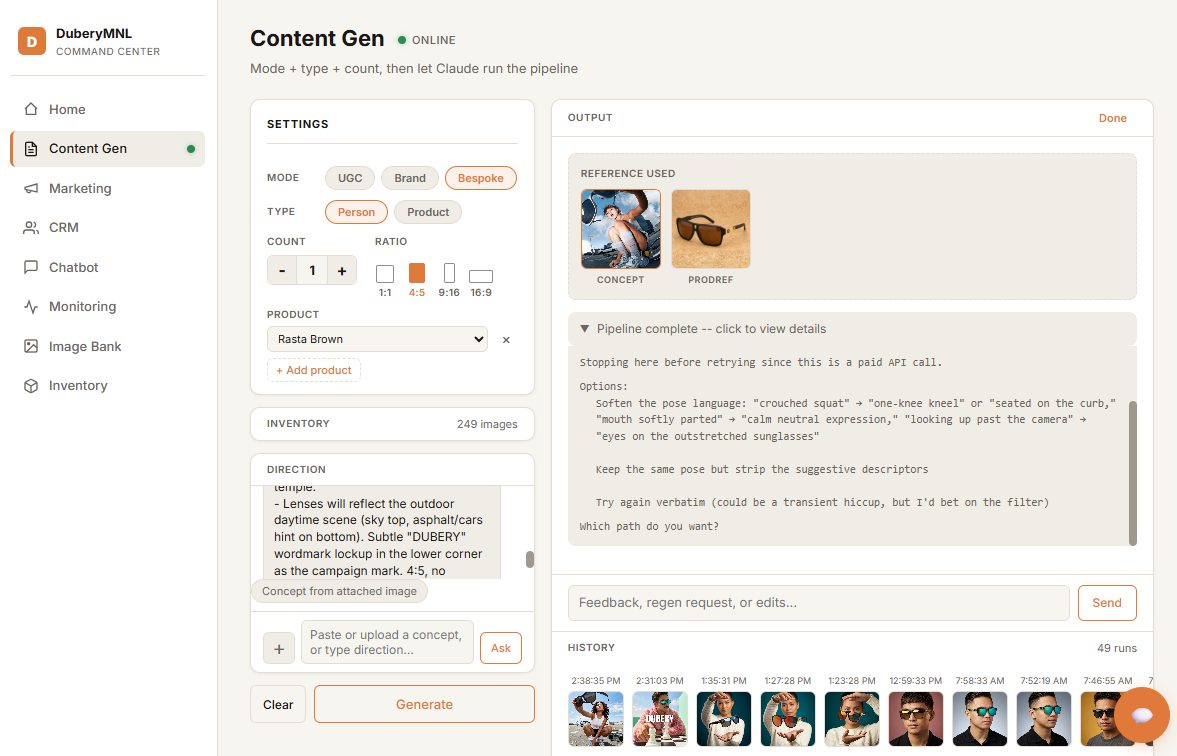 DuberyMNL Command Center